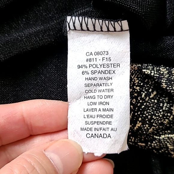 Vivian Wong Gold Black Sleeveless Tank Top, Size XL - Picture 5 of 7